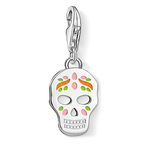 Thomas Sabo Mujer-Colgante-Charm Cráneo mexicano Charm Club Plata de ley 925 1436-007-25