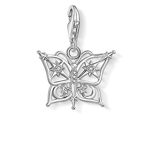 THOMAS SABO Colgante de plata de ley con diseño de mariposa y circonita cúbica