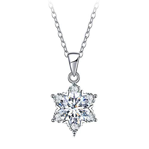 Jmamba Moissanite creado en plata de ley, collar con colgante