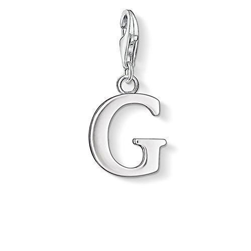 Thomas Sabo - Charm con Cierre para Mujer de Plata de Ley 925/1000, Letra G