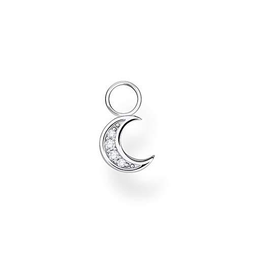 Thomas Sabo Pendientes para mujer con colgante de luna de plata de ley 925