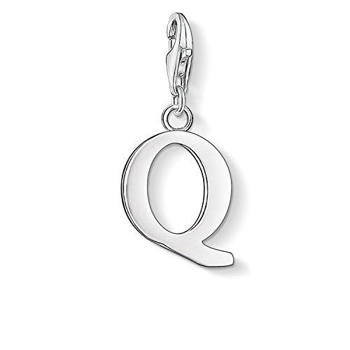 Thomas Sabo - Charm con Cierre para Mujer de Plata de Ley 925/1000, Letra Q