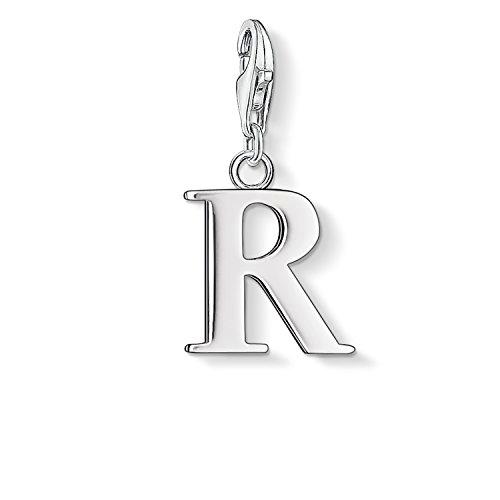 Thomas Sabo - Charm con Cierre para Mujer de Plata de Ley 925/1000, Letra R