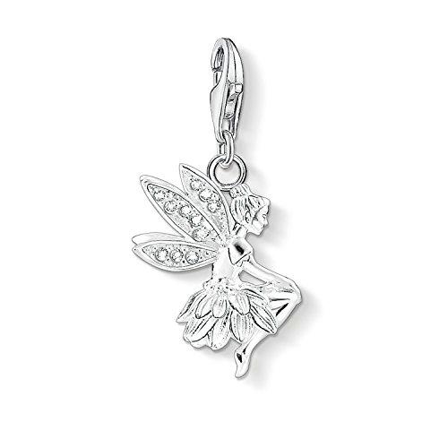 Thomas Sabo - Charm con Cierre para Mujer de Plata de Ley 925/1000 con Óxido de Circonio