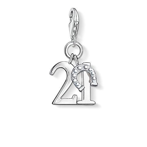 Thomas Sabo - Charm con Cierre para Mujer de Plata de Ley 925/1000