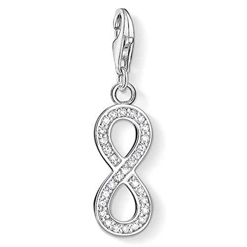 Thomas Sabo - Charm con Cierre para Mujer de Plata de Ley 925/1000 con Zirconia Cúbica