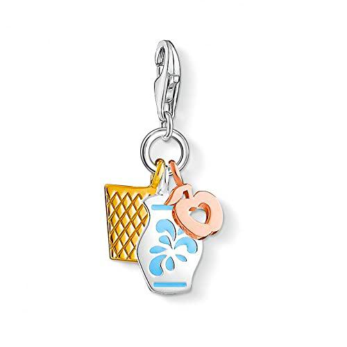 Thomas sabo - Thomas bloqueo frakfurter bembel charm plata luces dorado/bisel azul esmaltados 1154-548-1