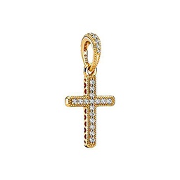 Sparkling Cross Pendant, talla única, Oro 14 K, Sin otros materiales