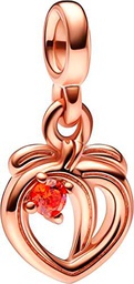 Pandora Mini colgante de oro rosa de 14 k melocotón con circonita cúbica naranja 781212C01