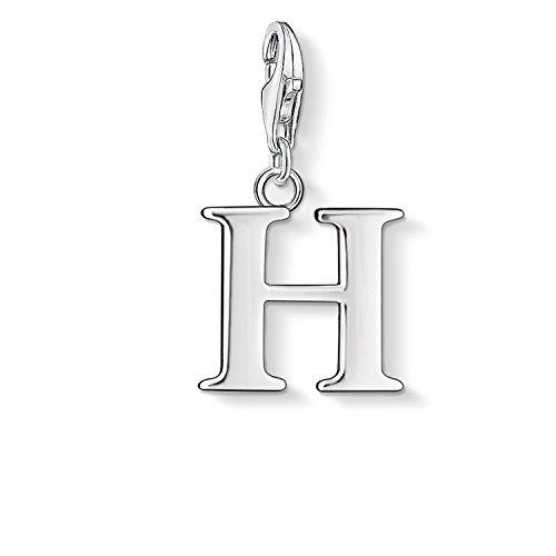 Thomas Sabo - Charm con Cierre para Mujer de Plata de Ley 925/1000, Letra H