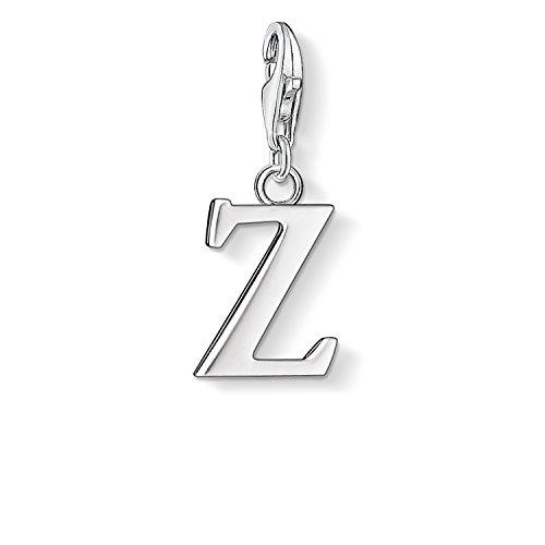 Thomas Sabo - Charm con Cierre para Mujer de Plata de Ley 925/1000, Letra Z