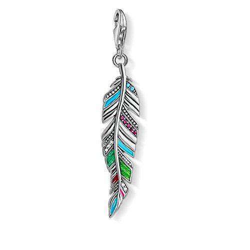 Thomas Sabo - Charm con Cierre para Mujer &quot; Pluma étnica Charm Club&quot;