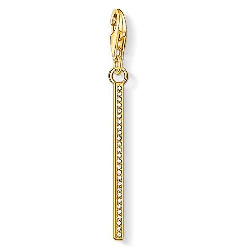 Thomas Sabo - Colgante Charm de Mujer &quot;Barra vertical oro Charm Club&quot;