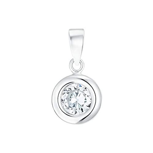 amor Colgante con diseño de oro blanco 375/9 ct, colgante para mujer