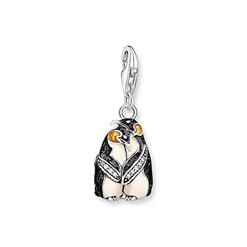 THOMAS SABO 1909-691-7 - Colgante de plata de ley 925 con forma de pingüino emperador (18 x 10 mm)