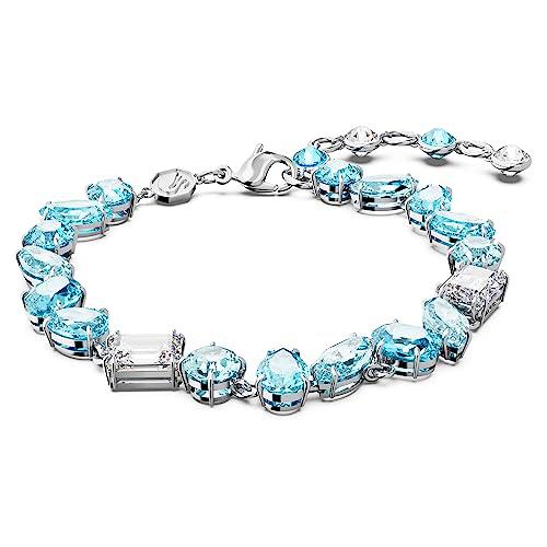 Swarovski Pulsera Gema, con Cristales Azules y Blancos Swarovski