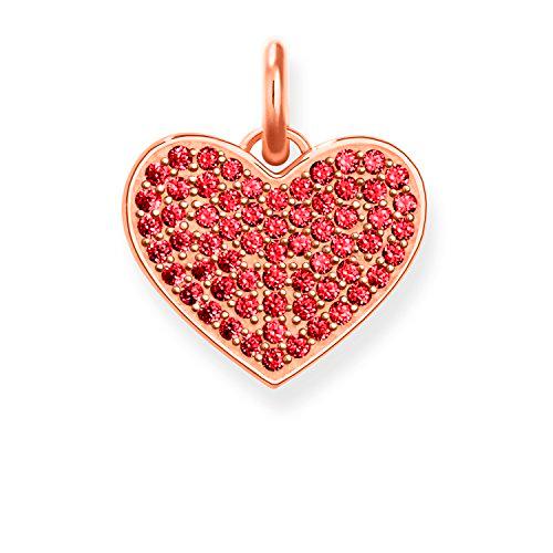 Thomas Sabo - Colgante de Mujer Corazón roja Pavé, 925 