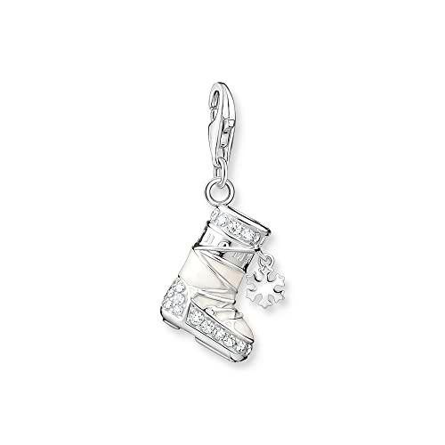 THOMAS SABO 1904-041-14 - Colgante de raqueta de nieve en plata de ley 925 con forma de bota de nieve