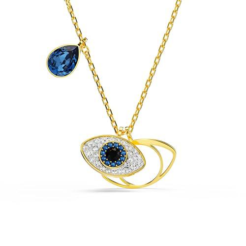 Swarovski Colgante Symbolica, Ojo turco, Azul, Baño tono oro