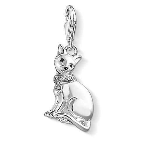 Thomas Sabo - Colgante Charm de Mujer &quot;Gato siamés Charm Club&quot;