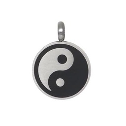 iXXXi Men Colgante Yinyang para hombre, plata mate