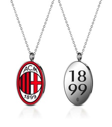 AC Milan lowell MEDALLA MILAN DE ACERO 316L CON ESMALTO