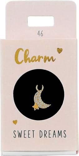 Depesche-Letras 11834-046 Charm Luna, Colgante Chapado en Oro para Collares