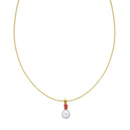 Duran Exquse-Colgante Pearl con rubi, dorado, 40+5 cm