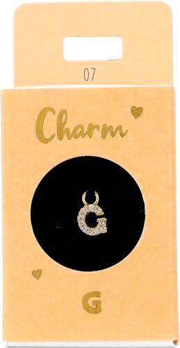 Depesche 11834-007 Charm Letra G, Colgante Chapado en Oro para Collares