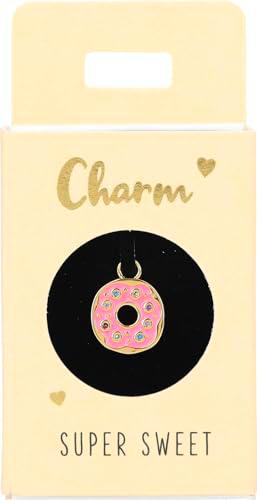 Depesche-Letras 11834-062 Charm Donut, Colgante Chapado en Oro para Collares