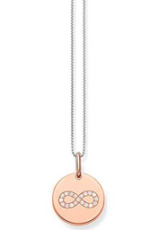 Thomas Sabo Mujer Plata de Ley 925 Plata Corte Brillante Redondo Blanco circonita