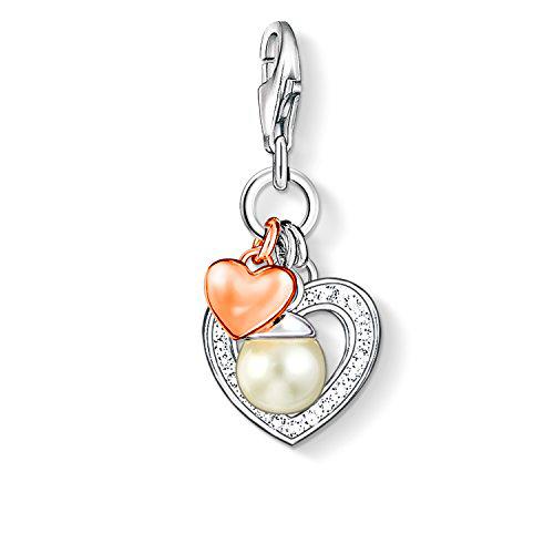 Thomas Sabo - Charm con Cierre para Mujer de Plata de Ley 925/1000 con Zirconia Cúbica