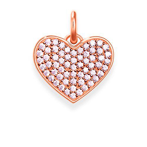 Thomas Sabo - Colgante de Mujer Corazón roja Pavé, 925 