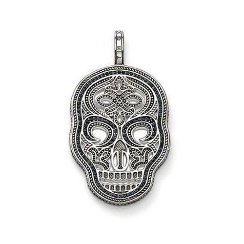 Thomas Sabo Unisex de colgante Rebel at Heart Calavera Plata 925 con Circonita Negro - pe665 - 051 - 11